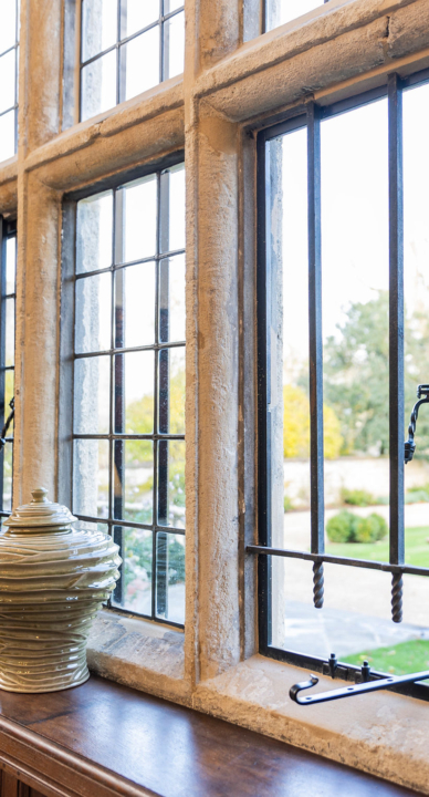Windows at Yarnton Manor.