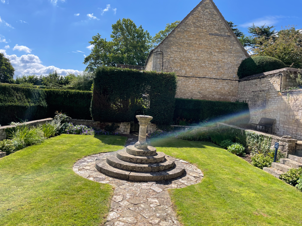 Sunken garden at Yarnton manor.