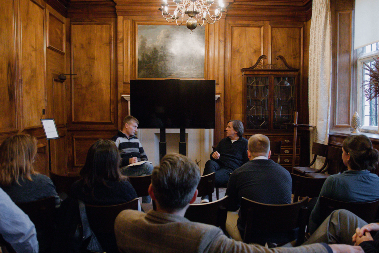 Mark Lanier and Tom Simpson at Yarnton Manor, 2024.