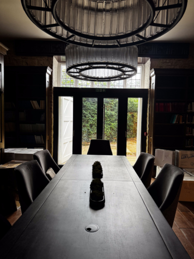 Conference room in Yarnton Manor library.