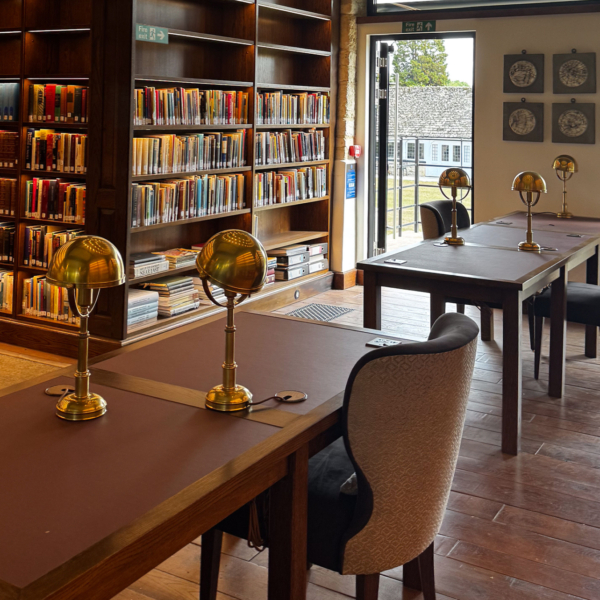 Central hallway with desks in Yarnton Manor Library