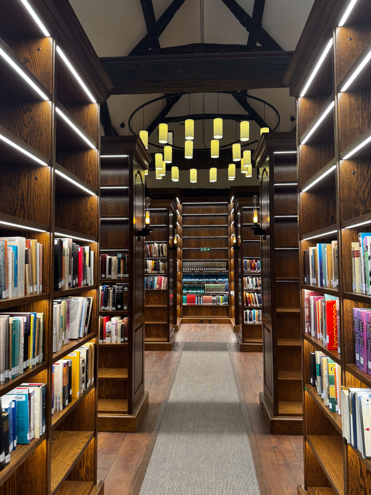 Yarnton Manor library hallway, first floor.